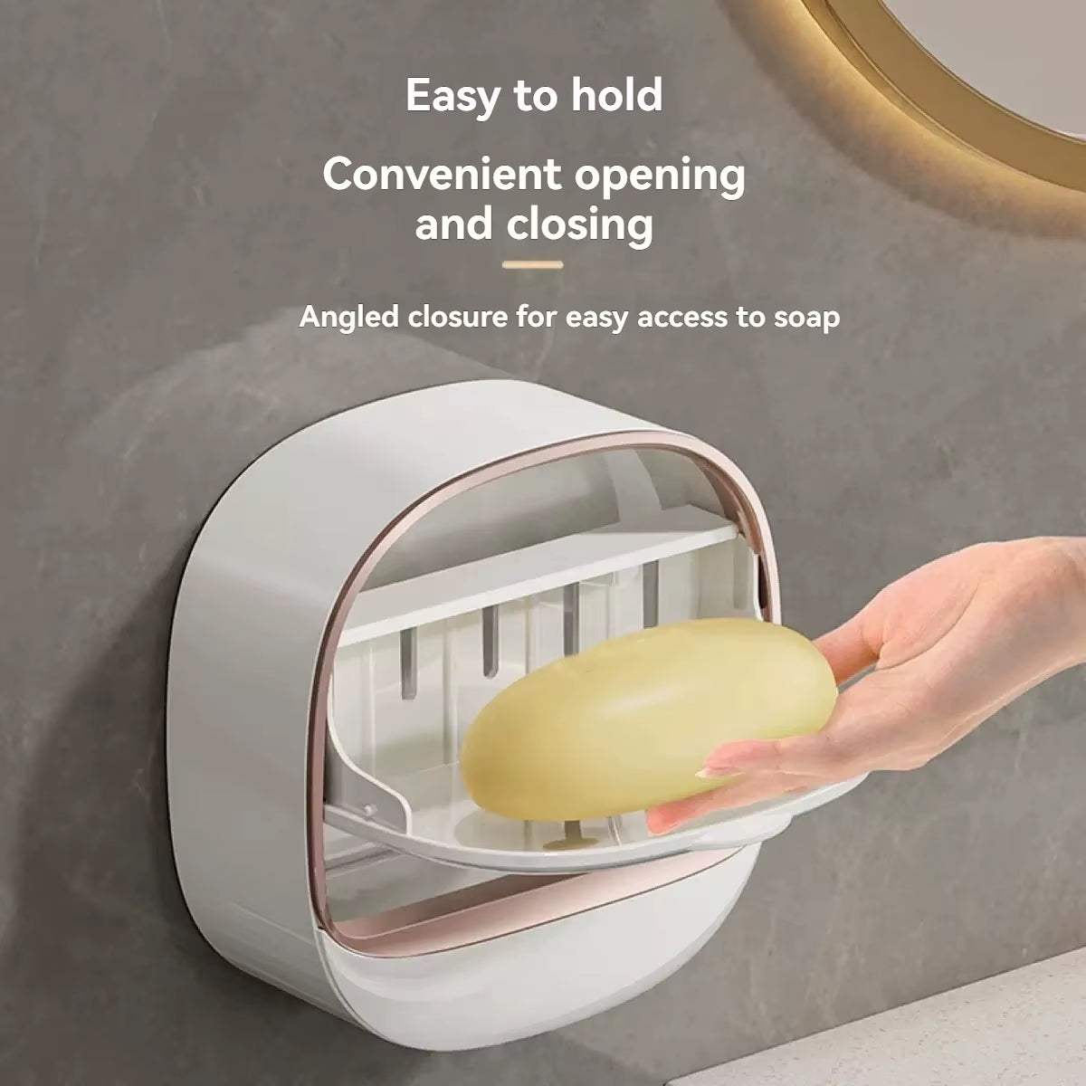 Waterproof Soap Box for Shower – Hanging Soap Holder with Drainage for Bathroom Storage
