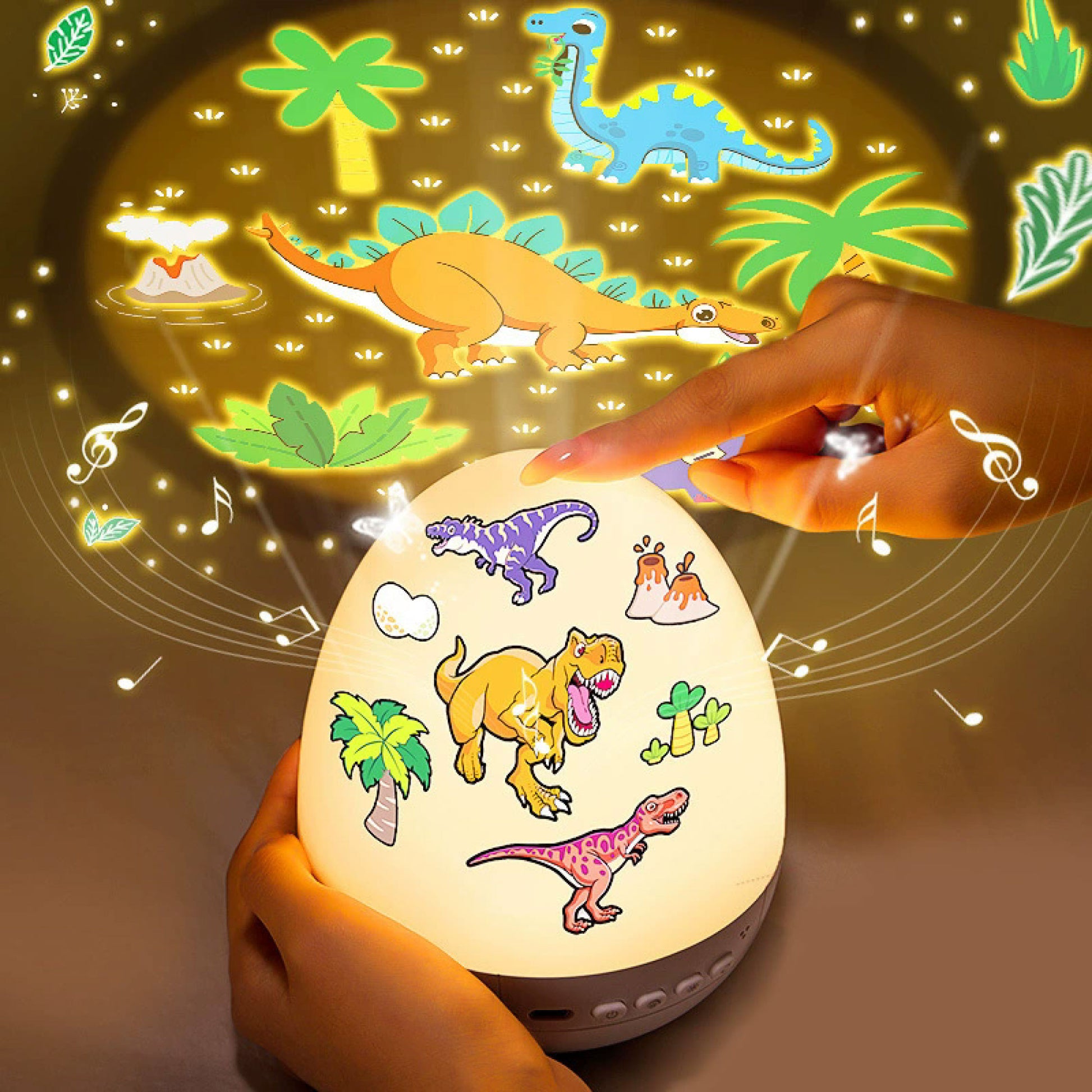 DinoGlow™ 2-in-1 Projector & Night Lamp with Music SKY MEGA BOX