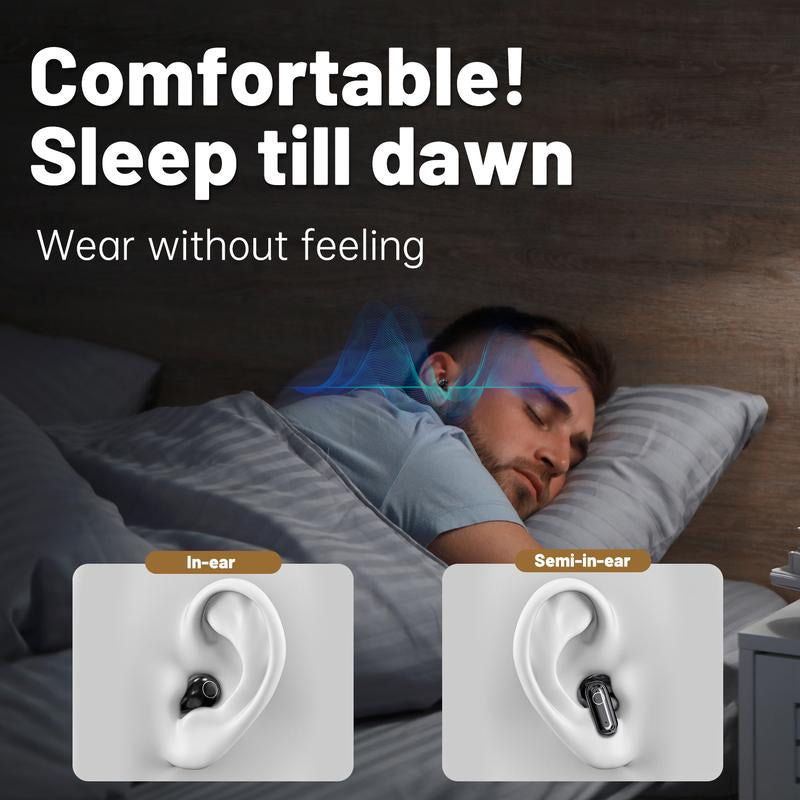 MSHUKCOE Mini Wireless Bluetooth Earbuds – Sleep & Sport Comfort