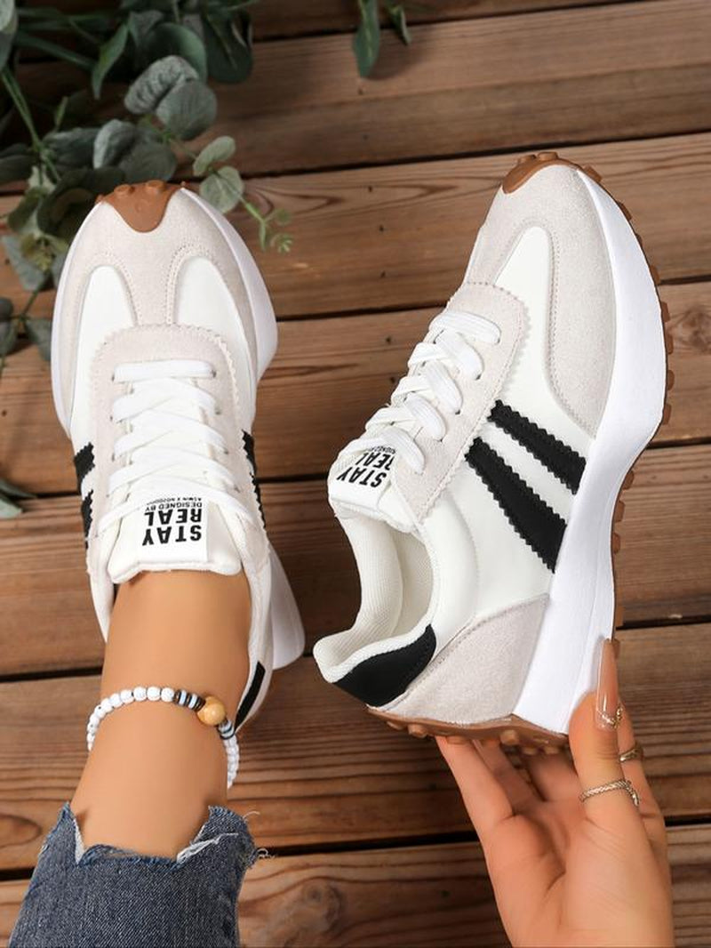 Women’s Striped Sporty Sneakers – Comfort You Can Feel 