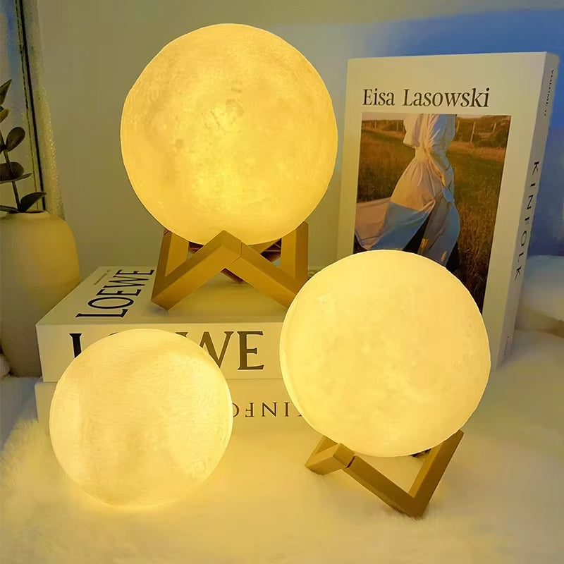 Book Light LED Moon Lamp – Galaxy Night Light for Kids, Bedroom Decoration, Birthday Gift
