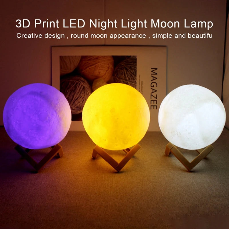 Book Light LED Moon Lamp – Galaxy Night Light for Kids, Bedroom Decoration, Birthday Gift