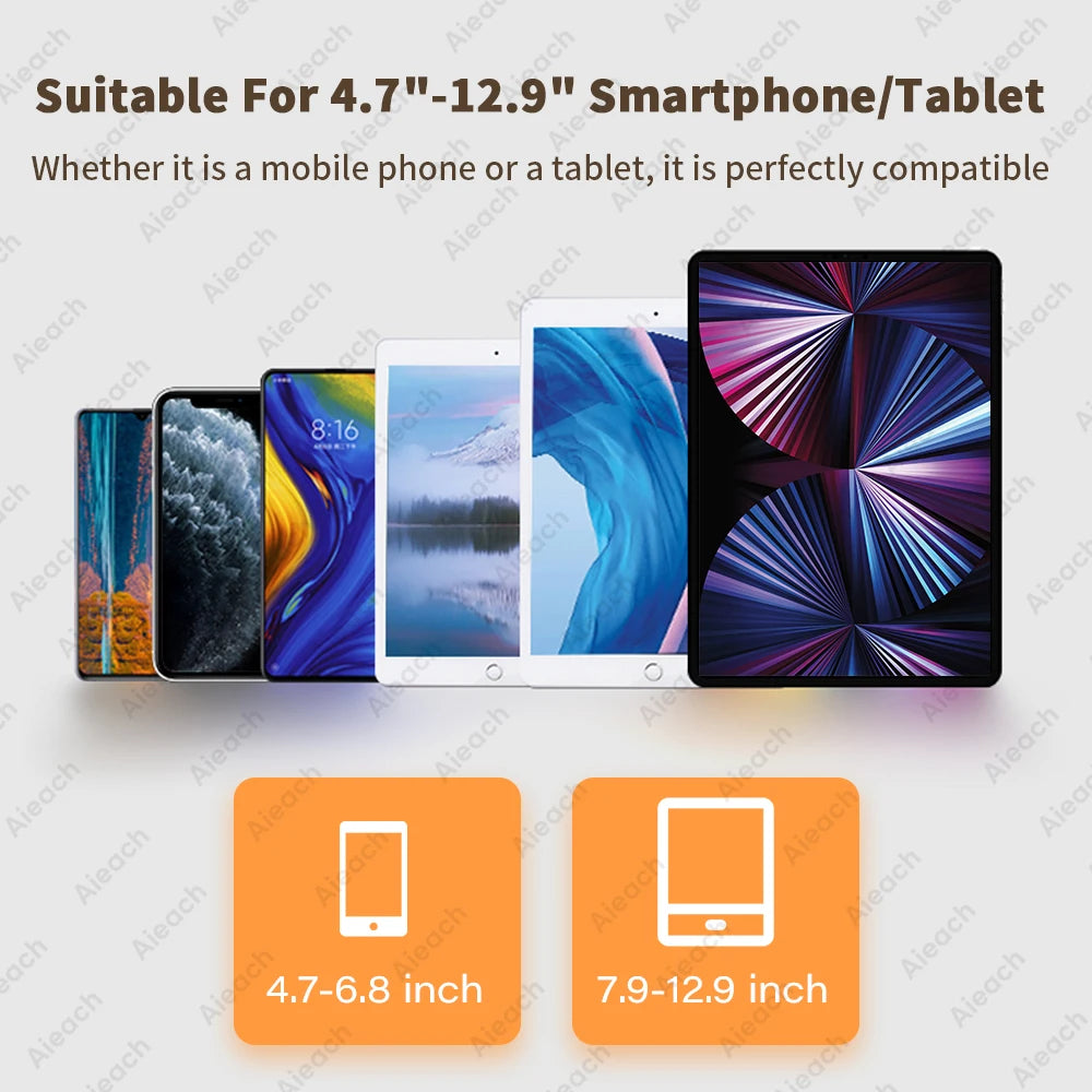 Adjustable Folding Tablet Stand – Desktop Holder for 4.7"–12.9" iPad, Samsung, Xiaomi & Smartphones