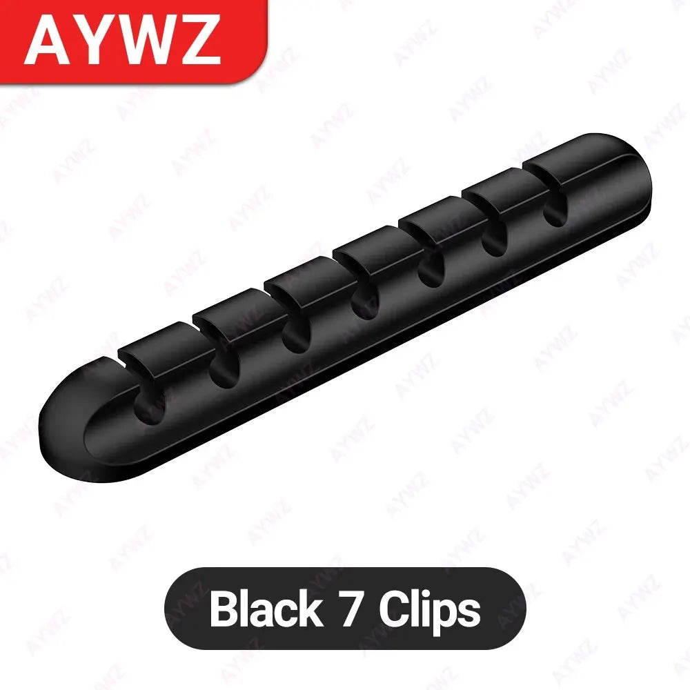 Adhesive Cable Holder Clips – Cord Management & Wire Organizer for Desktop, USB, Power, & Charging Cables
