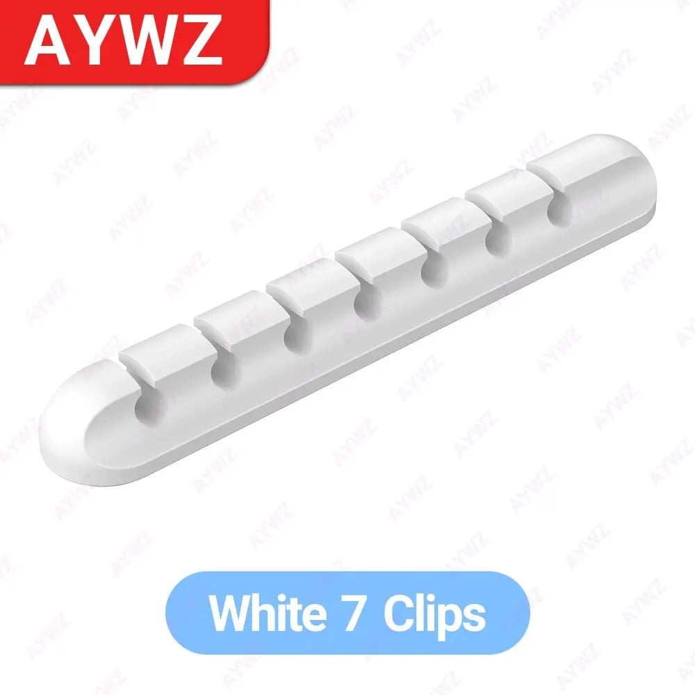 Adhesive Cable Holder Clips – Cord Management & Wire Organizer for Desktop, USB, Power, & Charging Cables