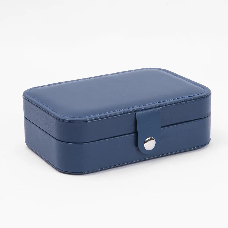 Portable Multi-Compartment Jewelry Box – Travel-Friendly Pink Organizer with Velvet Lining for Rings, Earrings & Accessories