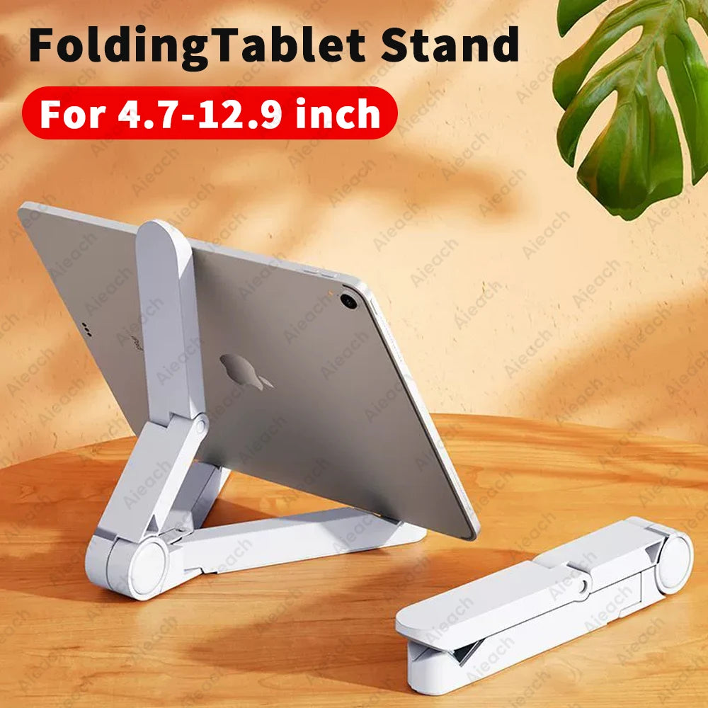 Adjustable Folding Tablet Stand – Desktop Holder for 4.7"–12.9" iPad, Samsung, Xiaomi & Smartphones