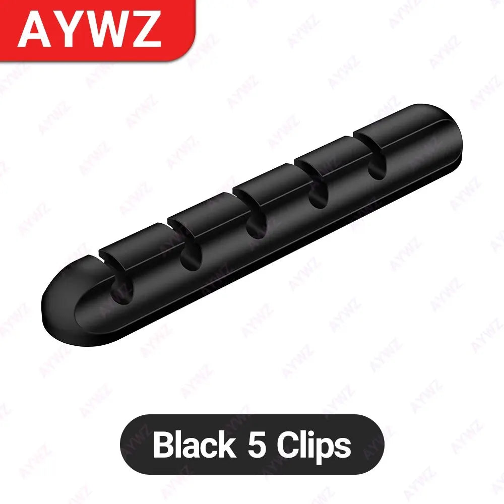 Adhesive Cable Holder Clips – Cord Management & Wire Organizer for Desktop, USB, Power, & Charging Cables
