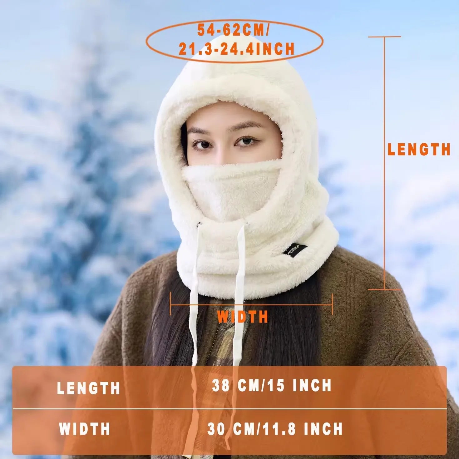 Warm Thermal Windproof Balaclava – Ski Hood & Motorcycle Face Mask, Polar Fleece Neck Cover for Winter Outdoor Sports