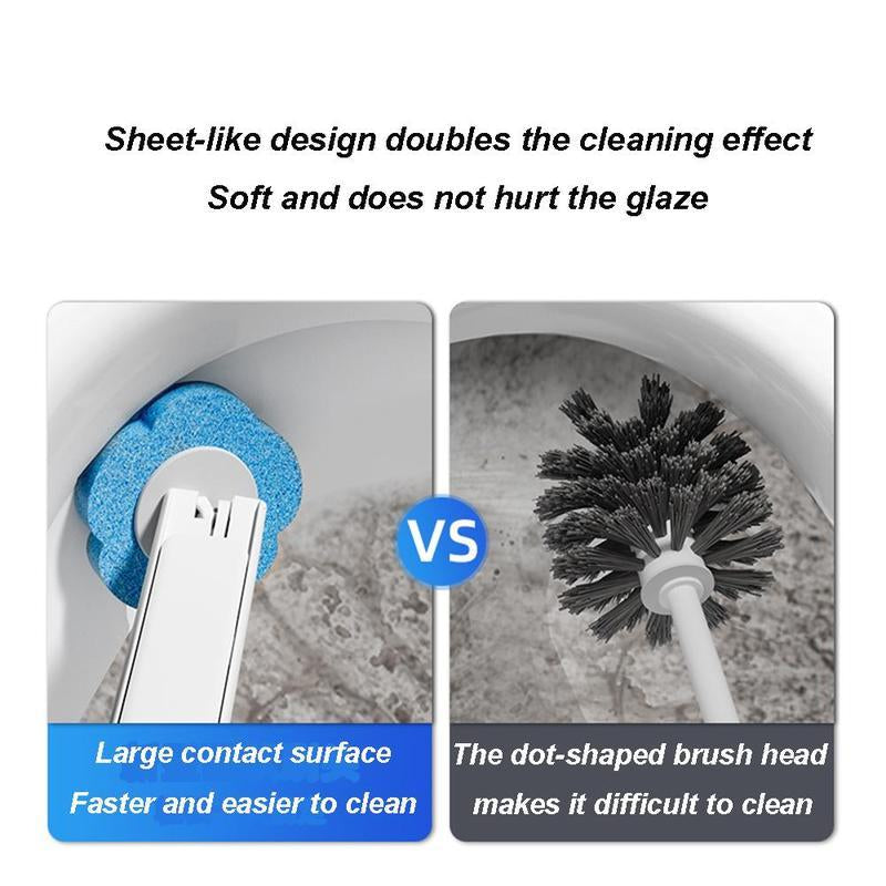 Snofrid Disposable Toilet Brush Set – Wall-Mount Toilet & Bathroom Cleaning Kit with 24 Refills