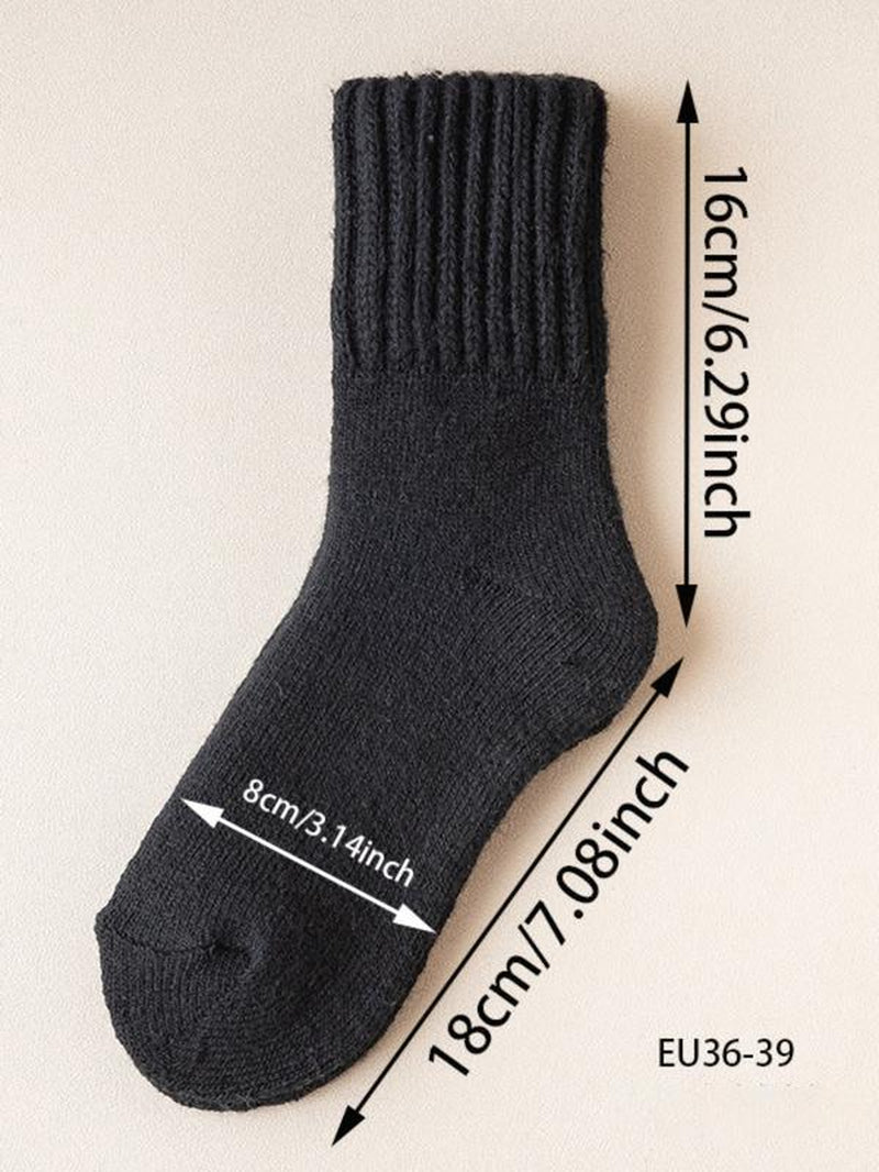 Nyzfexk Women’s Solid Mid-Calf Socks – Soft, Warm Everyday Comfort