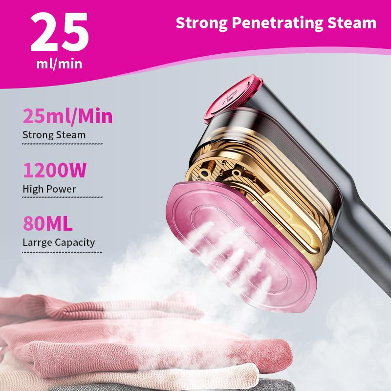 Dr.Flash Portable Garment Steamer – 7-Mode LED Clothing Iron, 5s Fast Heat