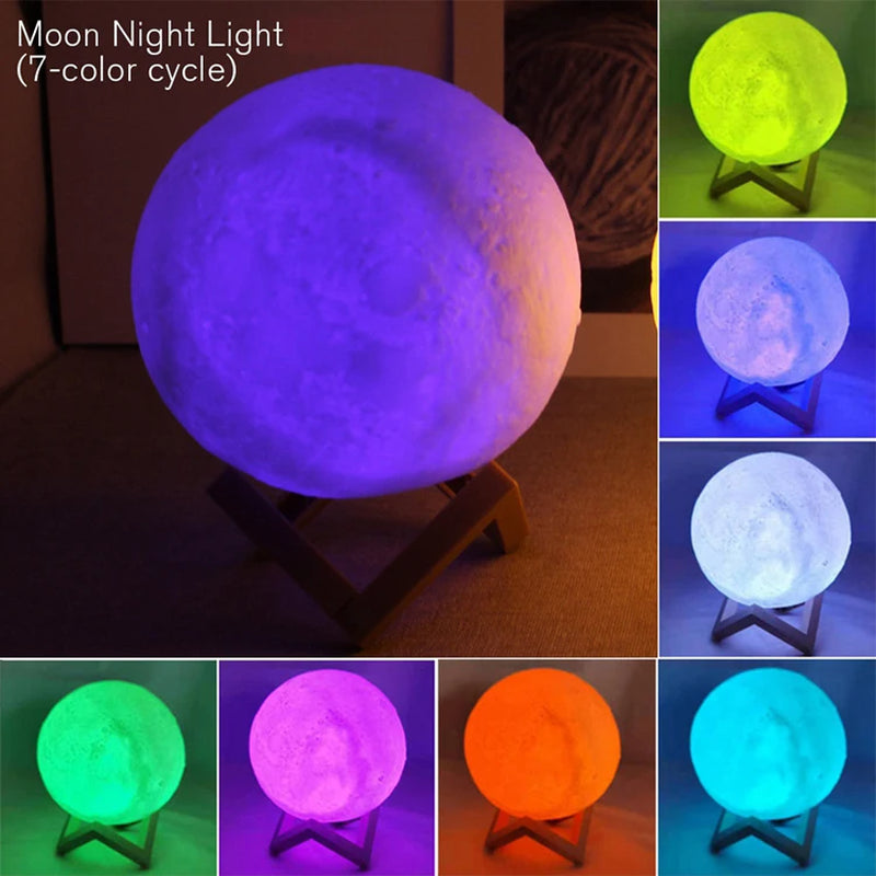 Book Light LED Moon Lamp – Galaxy Night Light for Kids, Bedroom Decoration, Birthday Gift