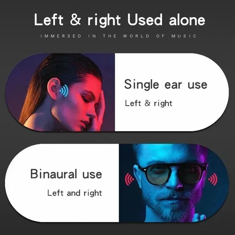 T75 Bone Conduction Wireless Headphones – Bluetooth 5.3 Sports Earphones, Waterproof TWS HiFi Sound